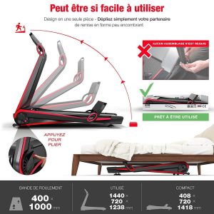 pliage tapis de course Sportstech F17