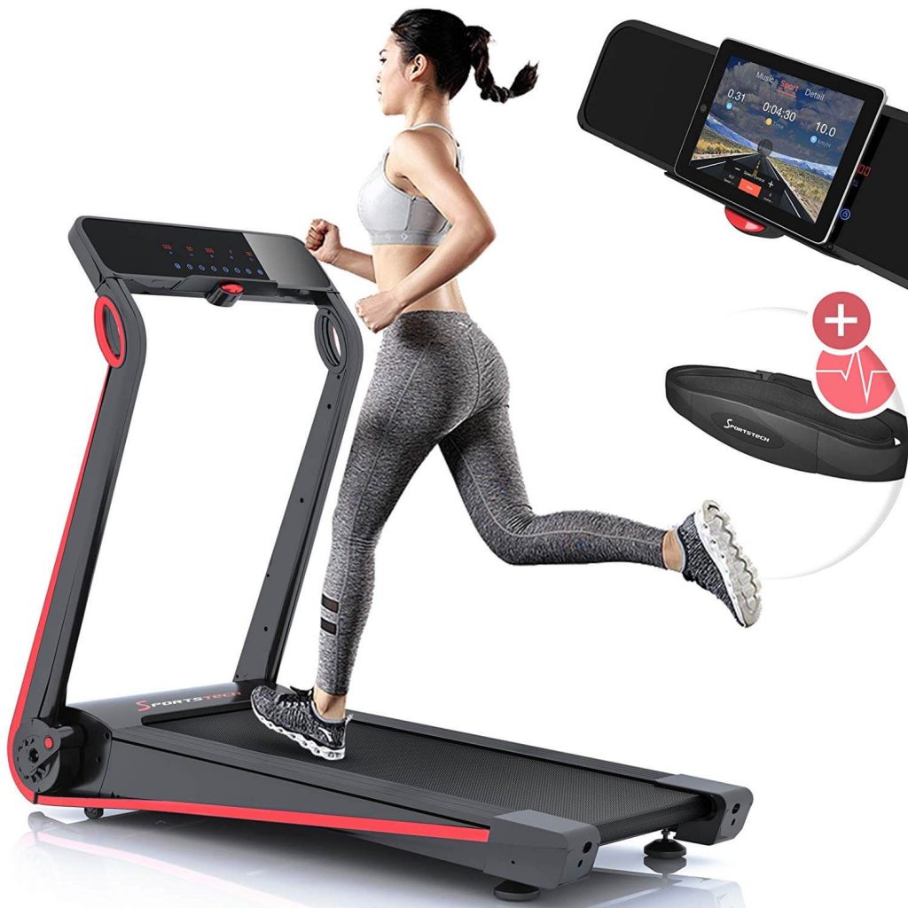 console video et cardio tapis de course Sportstech F17